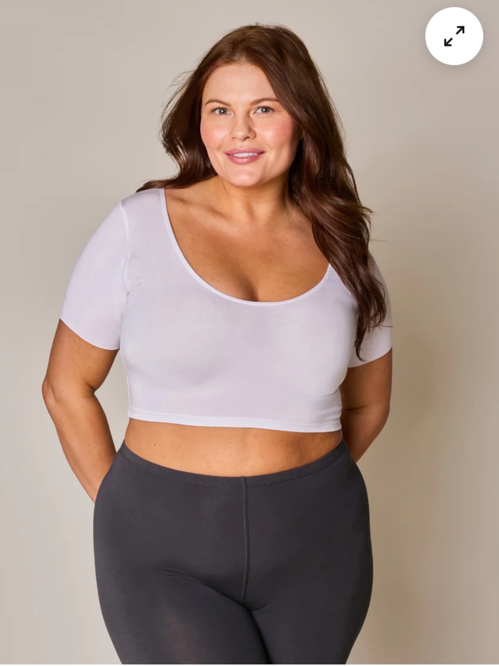 Numi The Crop Undershirt White Sm NWT Sweat Proof Short Sleeve Layer Shirt Top
